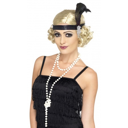 Fake Pearl Necklace Flapper Costume Beads image