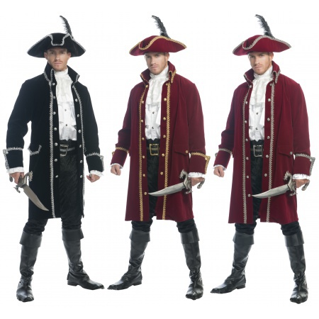 Mens Pirate Coat Costume image