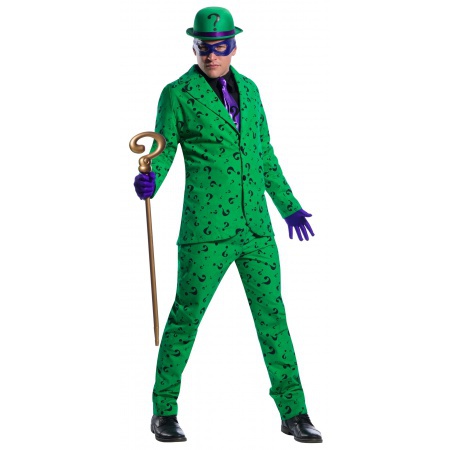 Adult The Riddler Costume Suit image