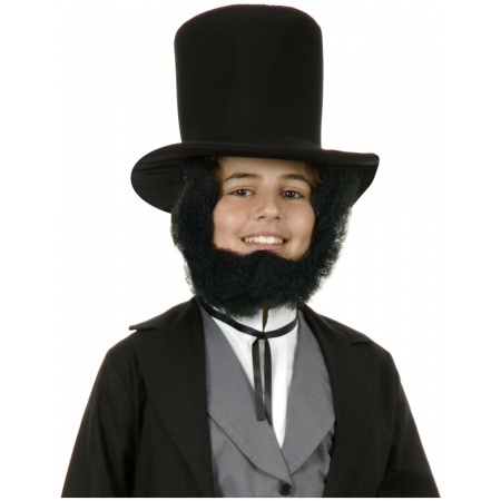 Kids Abe Lincoln Beard Costume Accessory image
