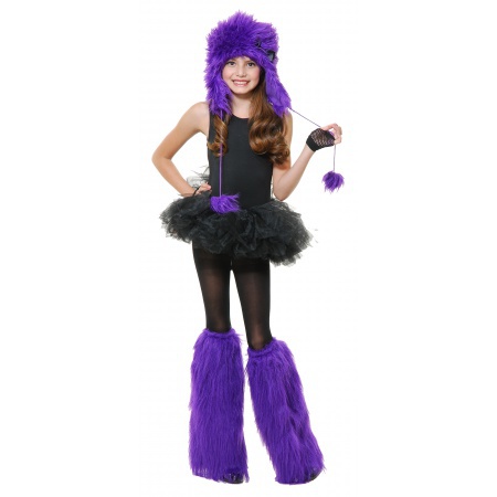 Purple Monster With Bow Set Costume image