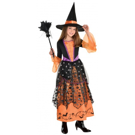 Girls Light Up Witch Costume image