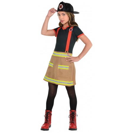 Girls Firefighter Costume image