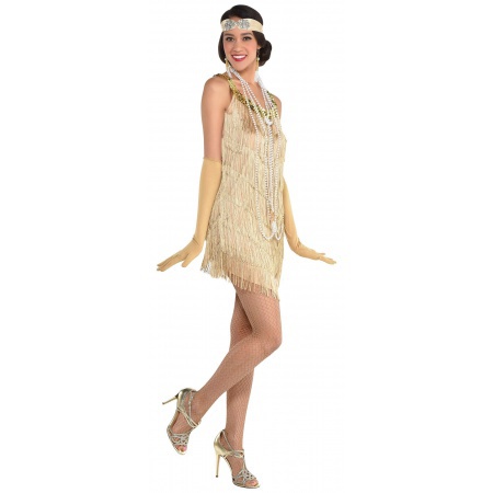 Gold Flapper Dress Costume image