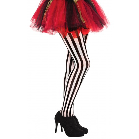Black And White Striped Tights image