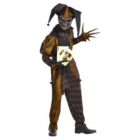 Adult Scary Jester Costume For Halloween image