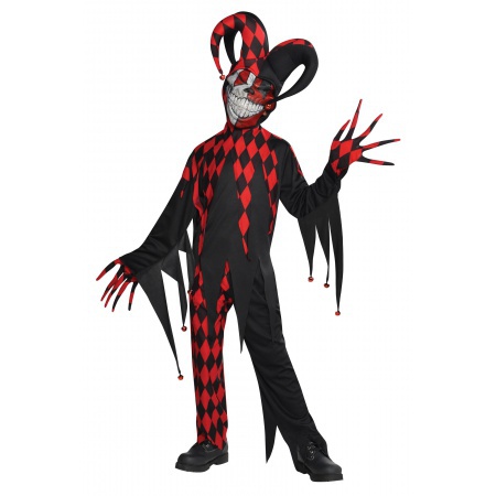 Kids Evil Jester Costume image