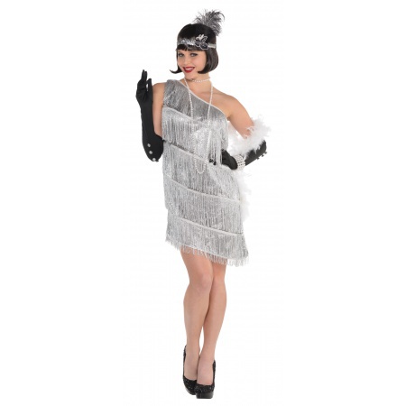 Silver Flapper Costume image