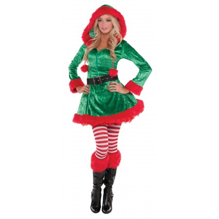 Womens Christmas Elf Costume image