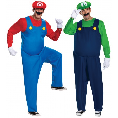 Mario And Luigi Costumes Adults image