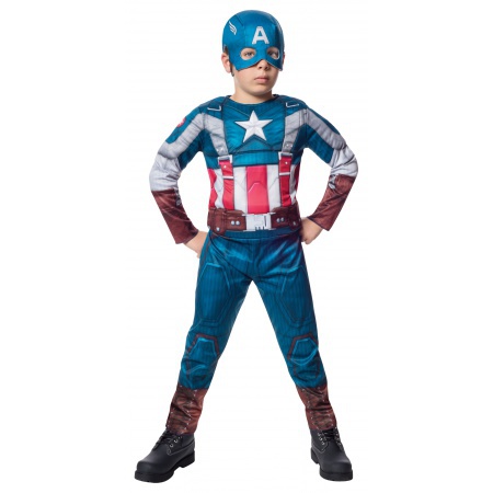 Captain America Costume For Kids image