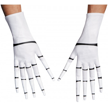 Jack Skellington Costume Gloves For Adults image