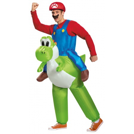 Mario Riding Yoshi Costume image
