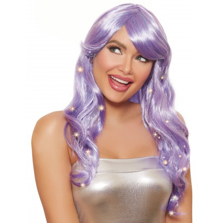 Purple Light Up Wig image