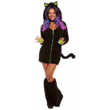 Womens Black Cat Costume  image