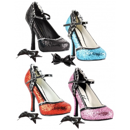 Burlesque High Heels Flapper Costume Shoes image