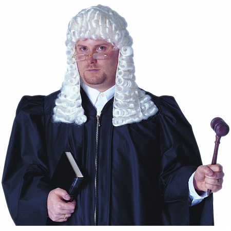 White Judge Wig image