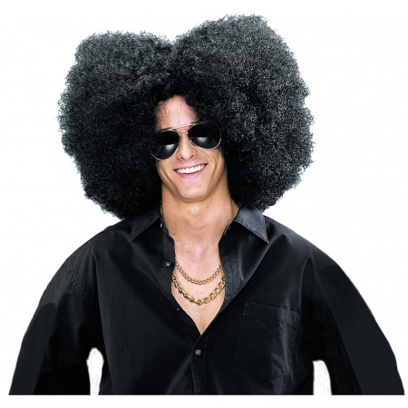 70's Freak Black Wig Costume Accessory image