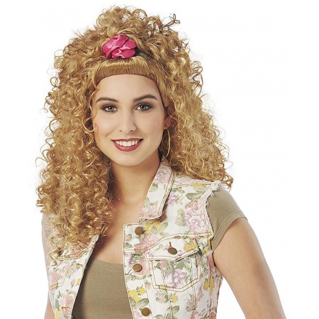 Blonde Curly 80s Wig image