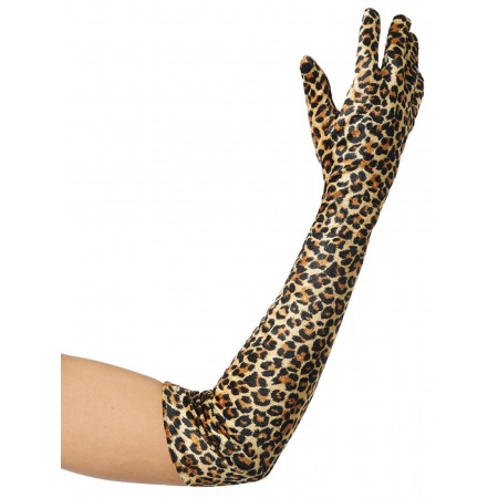 Leopard Print Long Gloves image