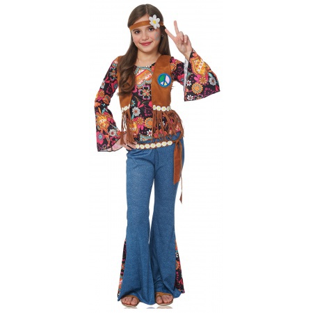 Girls Hippie Costume image