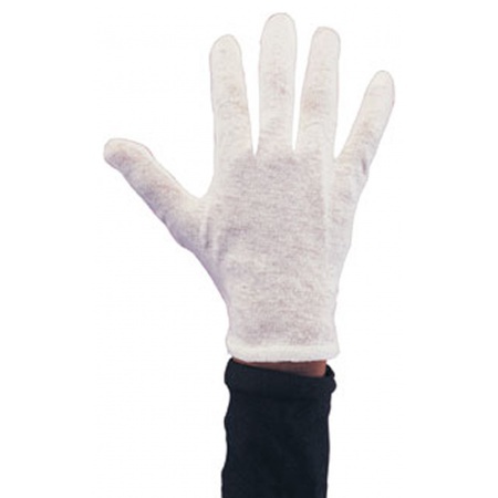 White Cotton Gloves For Men image