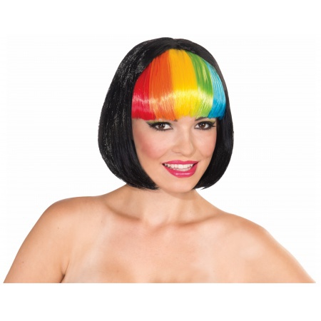 Short Rainbow Wig image