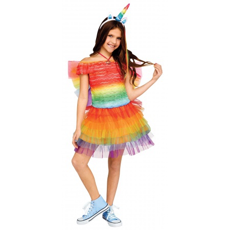 Kids Rainbow Unicorn Costume image