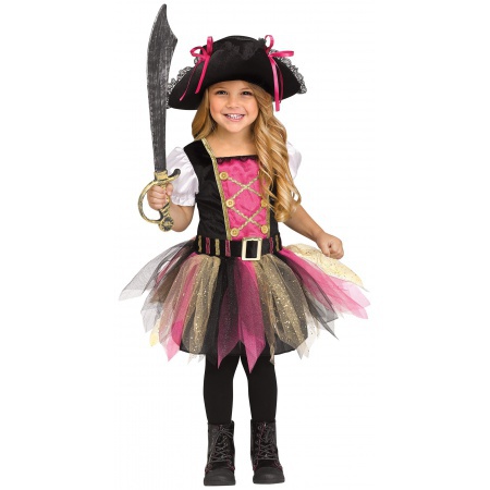 Toddler Girl Pirate Costume image