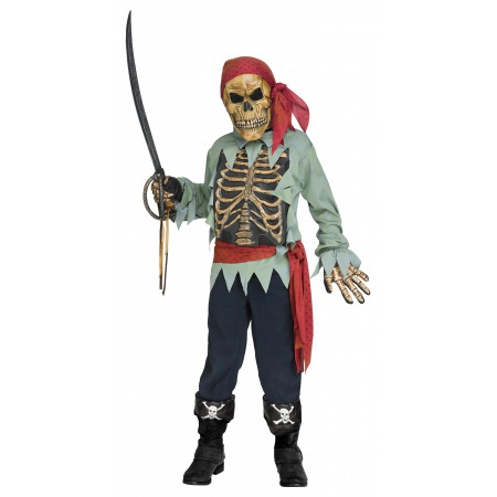 Kids Skeleton Pirate Costume image