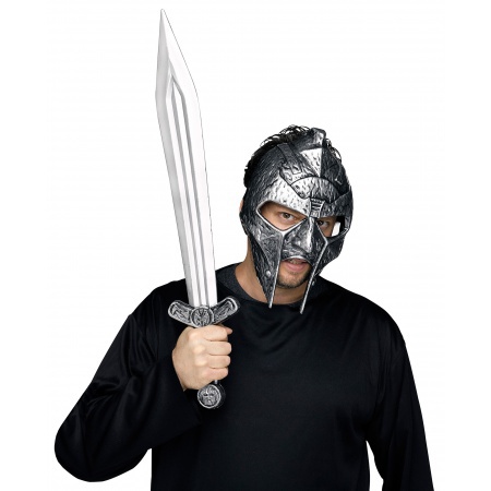 Gladiator Costume Mask And Sword image