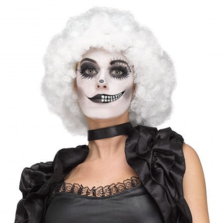 Freak Show Costume White Afro Wig image