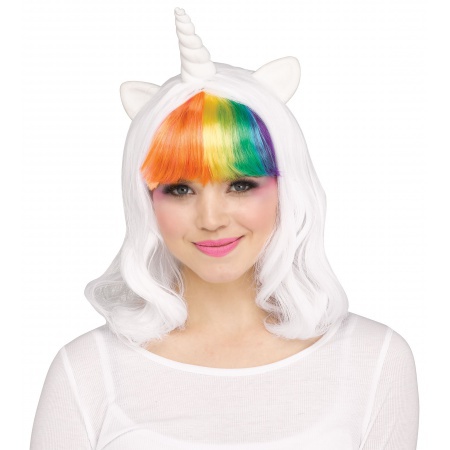 Rainbow Unicorn Wig image