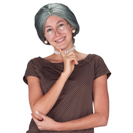 Grey Granny Wig image