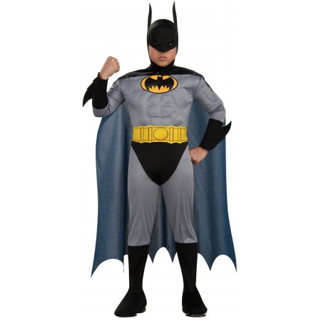 Muscle Chest Batman Costume For Kids image