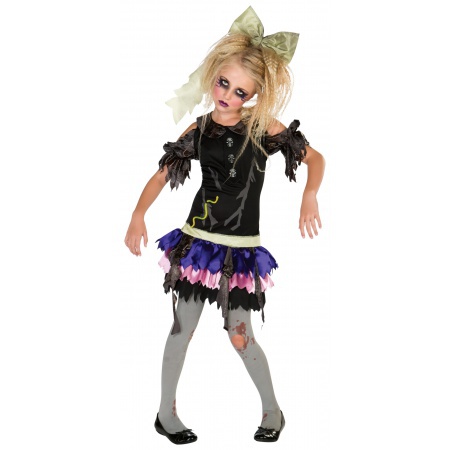 Zombie Doll Costume For Girls image