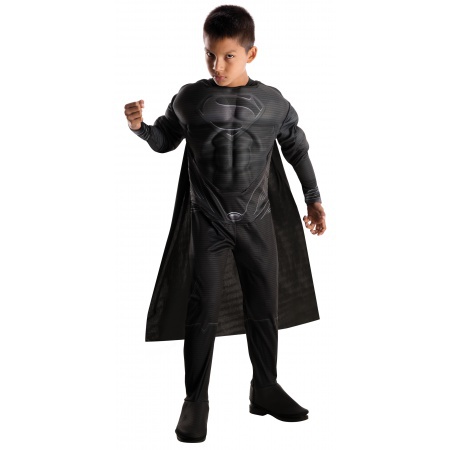Black Suit Superman Costume For Kids image
