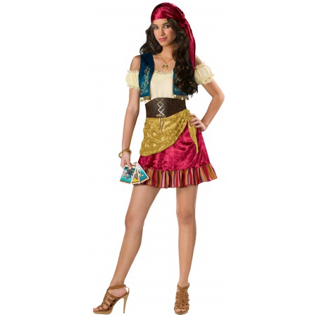 Gypsy Fortune Teller Teen Halloween Costume image