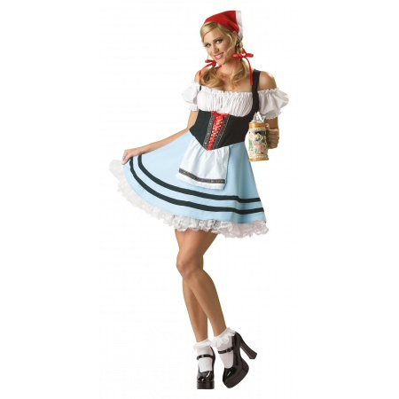 Oktoberfest Girl Costume German Beer Maid Gretel Deluxe image