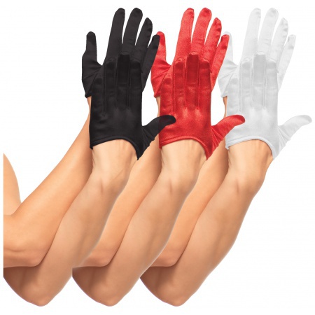 Cropped Satin Gloves For Women image