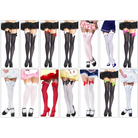 Thigh High Stockings With Bows image