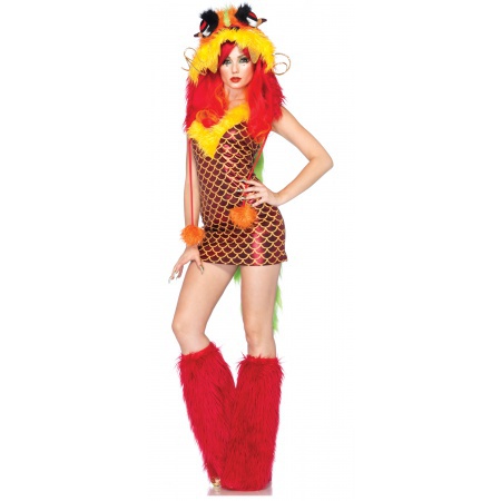 Sexy Asian Girl Chinese Dragon Costume image