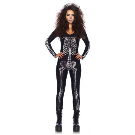 Women S Skeleton Bodysuit Costume image
