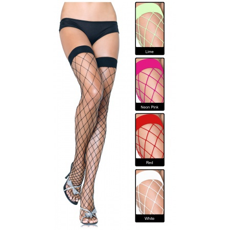 Fence Net Thigh High Stockings image