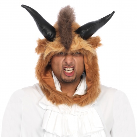 Plush Beast Hood With Horns image