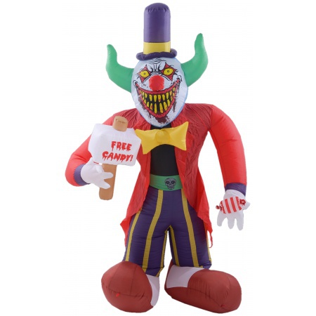 Inflatable Evil Clown Outdoor Halloween Decoration image