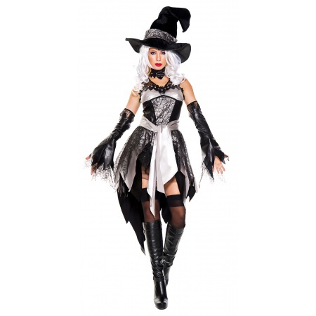 Adult Witch Costume And Witch Hat image