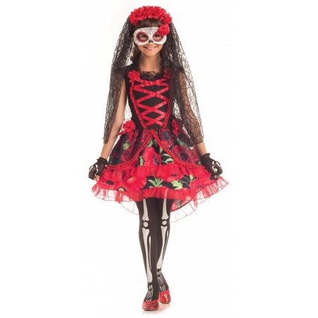 Girls Day Of The Dead Halloween Costume image