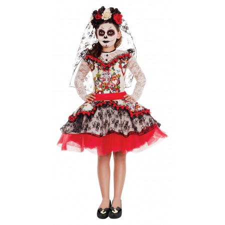 Kids Costume Day Of The Dead Dress image