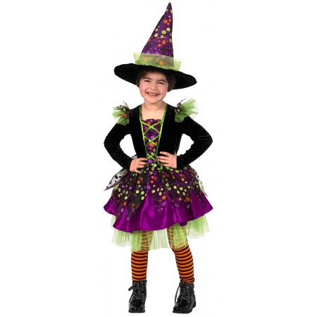 Glitter Witch Kids Costume  image